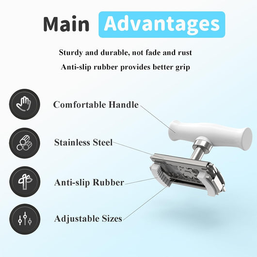 Jar Opener for Seniors with Arthritis & Weak Hands, Easy Twist Jar Openers, Adjustable Multifunctional Jar Lid Opener