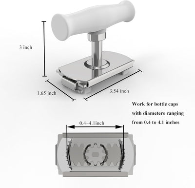 Jar Opener for Seniors with Arthritis & Weak Hands, Easy Twist Jar Openers, Adjustable Multifunctional Jar Lid Opener